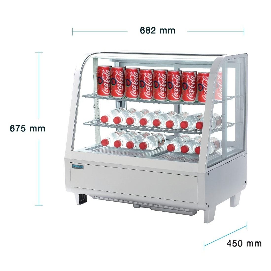Polar Countertop Refrigerated Merchandiser White 100 Ltr - CC666 Refrigerated Counter Top Displays Polar