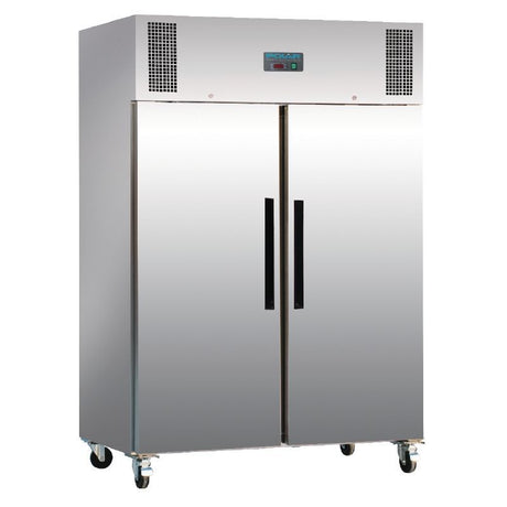 Polar Double Door Freezer Stainless Steel 1200Ltr - G595 Refrigeration Uprights - Double Door Polar   
