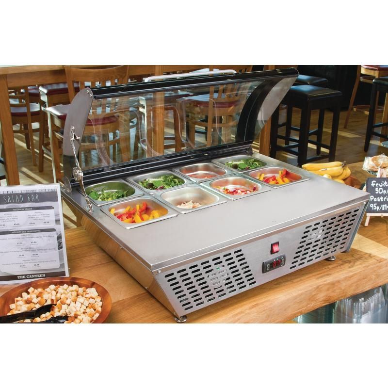 Polar Refrigerated Countertop Servery with Chopping board - GL178 Refrigerated Counter Top Displays Polar   