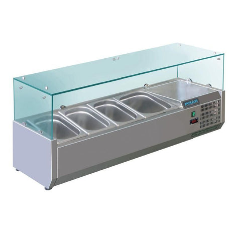 Polar Refrigerated Servery Topper 4 GN - GD875 VRX Topping Units Polar   