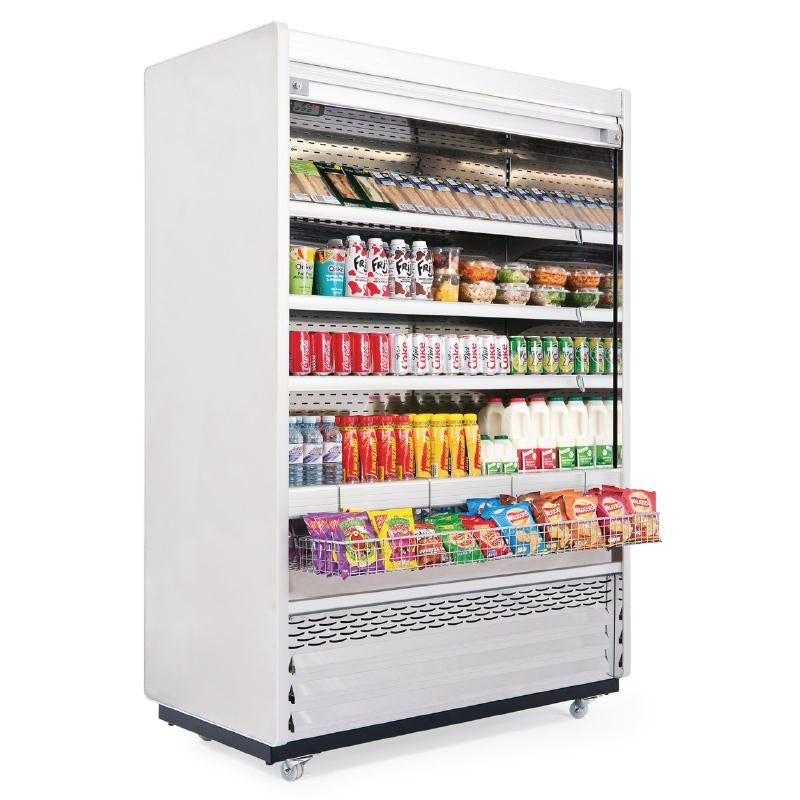 Williams Gem 1250mm Slimline Multideck White with Security Shutter R125-WCS Refrigerated Merchandisers Williams Refrigeration