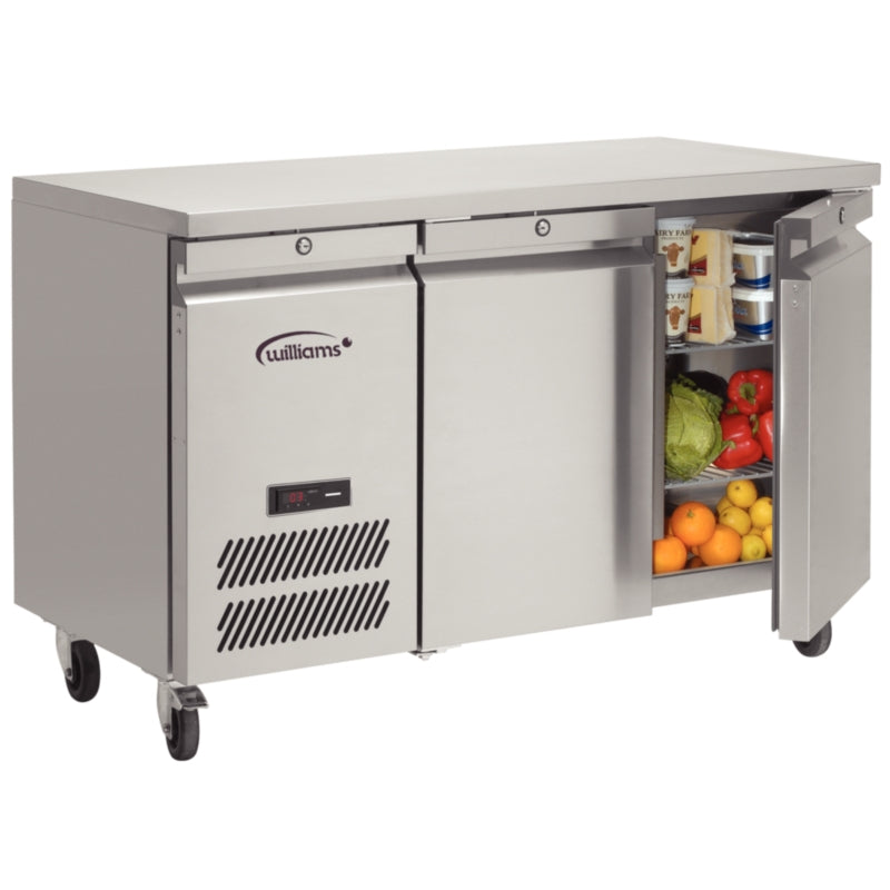 Williams Jade 2 Door 374Ltr Counter Meat Fridge MJC2-SA Refrigerated Counters - Double Door Williams Refrigeration