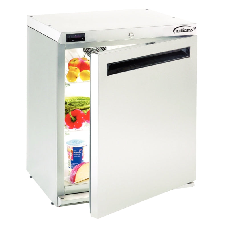 Williams Single Door Undercounter Fridge Stainless Steel 133Ltr HA135-SA Refrigerated Counters - Single Door Williams Refrigeration