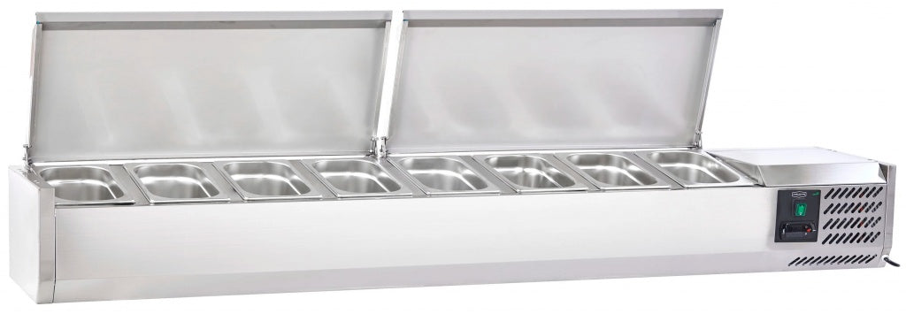 Sterling Pro Cobus Topping Well Stainless Steel Lid 8 x GN1/4 - SPT1800-330-SS VRX Topping Units Sterling Pro
