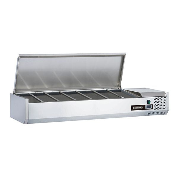 Blizzard 1/4 Gastronorm Prep Top With Hinged Lid 1500mm(W) - TOP1500-14EN VRX Topping Units Blizzard