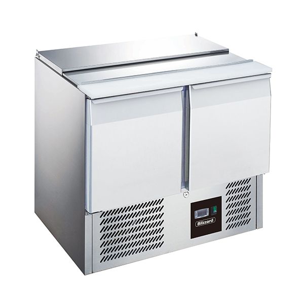 Blizzard 2 Dr Compact Gn Saladette With Cutting Board 240L - BSP2 Saladette Counters Blizzard