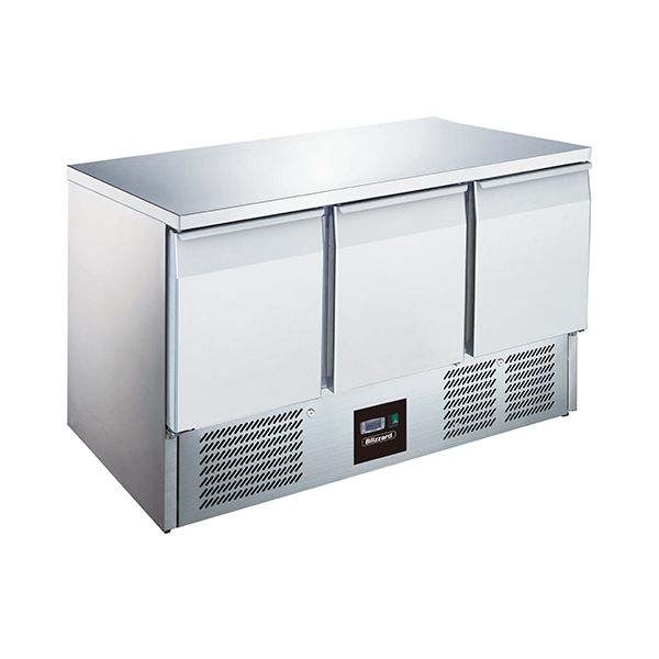 Blizzard 3 Door Compact Gastronorm Counter 368L - BCC3 Refrigerated Counters - Triple Door Blizzard