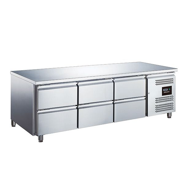 Blizzard 6 Drawer Low Height 650mm Snack Counter 317L - SNC3-DRW Counter Fridges With Drawers Blizzard