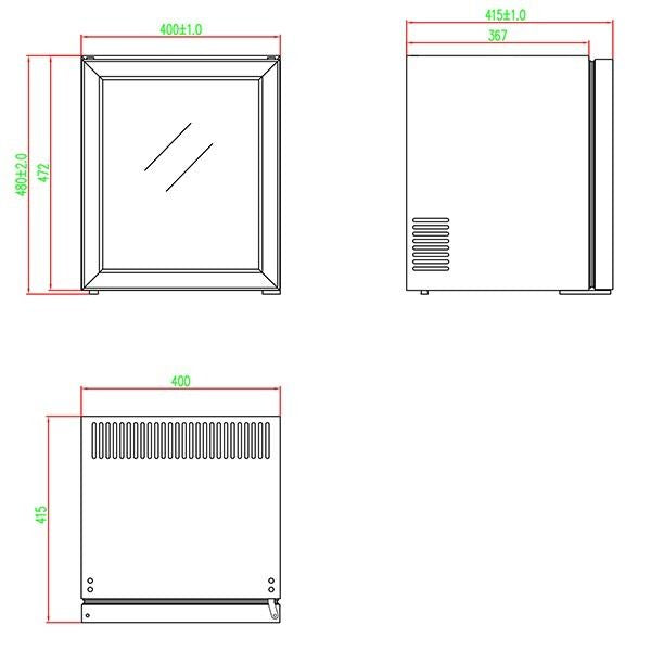 Blizzard Glass Door Mini Bar (10 Bottles) - BMB30G Minibars Blizzard