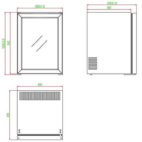 Blizzard Glass Door Mini Bar (24 Bottles) - BMB40G Minibars Blizzard