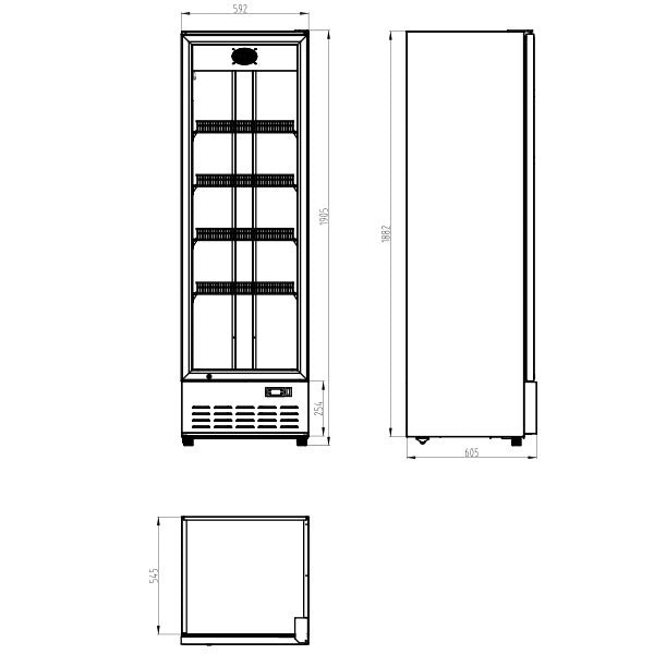 Blizzard Single Glass Door Merchandiser 350L - BC350 Upright Single Glass Door Chillers Blizzard