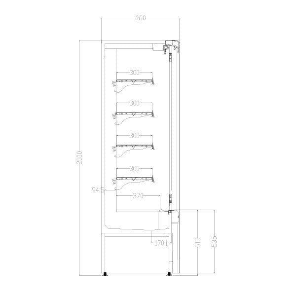 Blizzard Slim Tiered Multideck Display White Laminated 625mm Wide - BTD70WH Refrigerated Merchandisers Blizzard