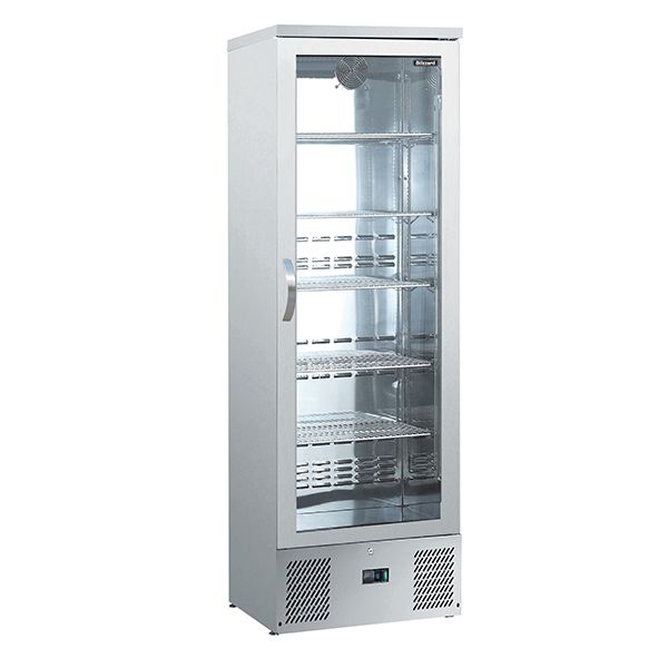 Blizzard Upright Single Door SS Bar Bottle Cooler (324 Btl) - BAR10SS Upright Single Glass Door Chillers Blizzard