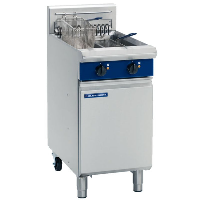 Blue Seal Free Standing Electric Twin Fryer E44 - G013 Freestanding Electric Fryers Blue Seal