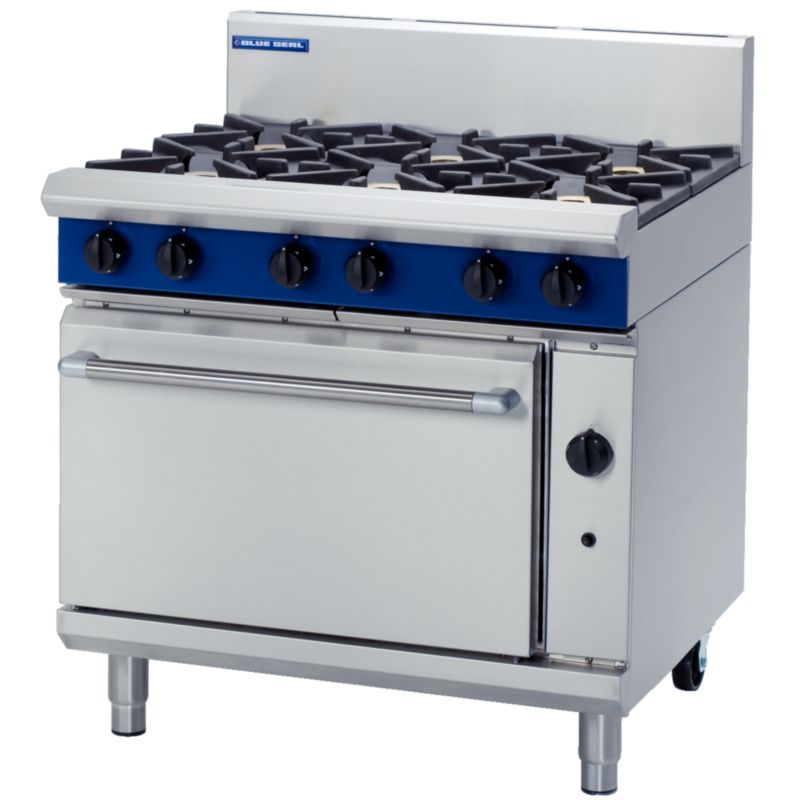 Blue Seal Natural Gas Range G506D-NAT - F245-N 4 & 6 Burner Ovens Blue Seal