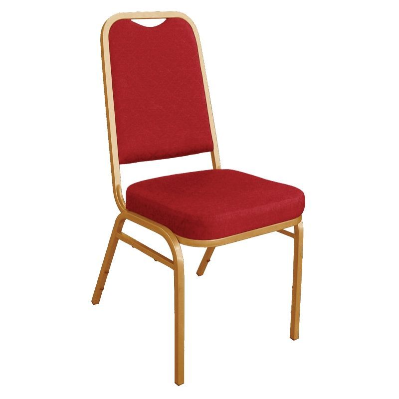 Bolero Squared Back Banquet Chair Red (Pack of 4) - DL016 Banquet Chairs Bolero