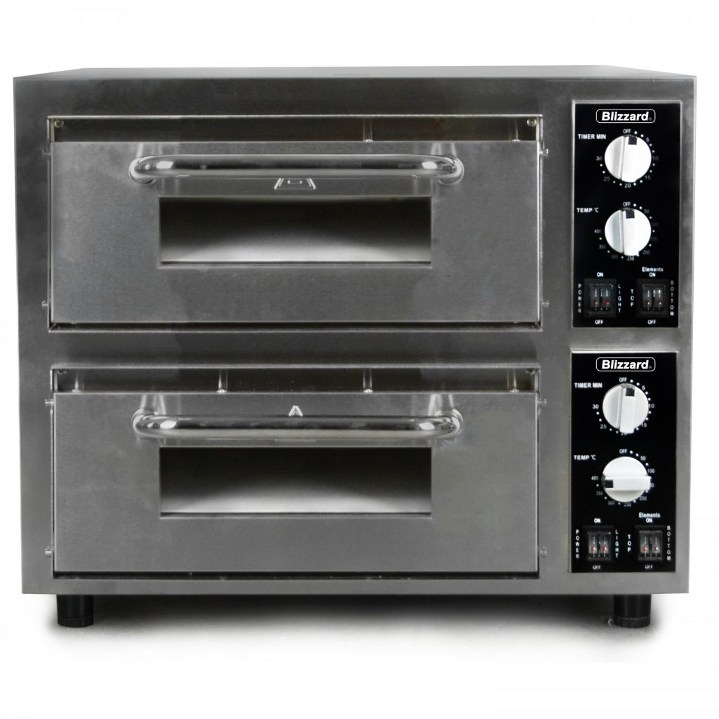Blizzard Electric Twin Deck Pizza Oven 2 x 16 Inch - BPO2 Twin Deck Pizza Ovens Blizzard