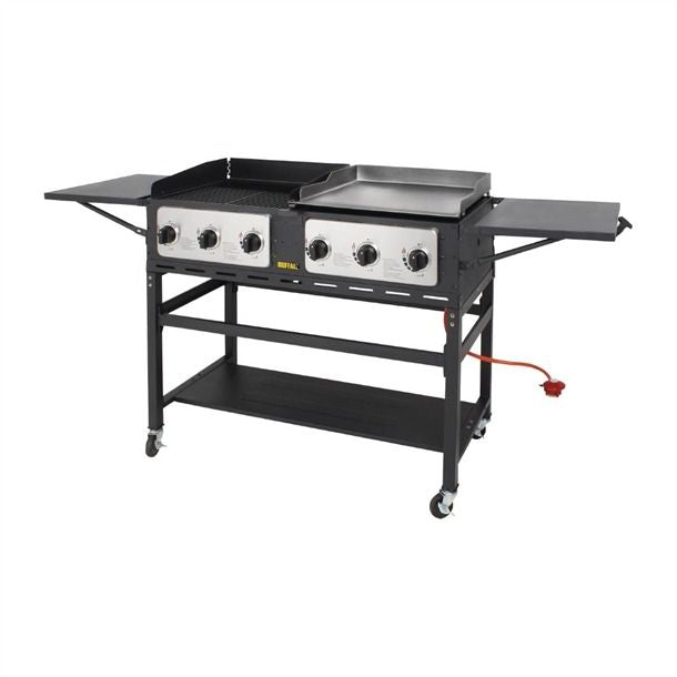 Buffalo 6 Burner Combi BBQ Grill and Griddle - CP240 BBQ's & Outdoor Cooking Buffalo