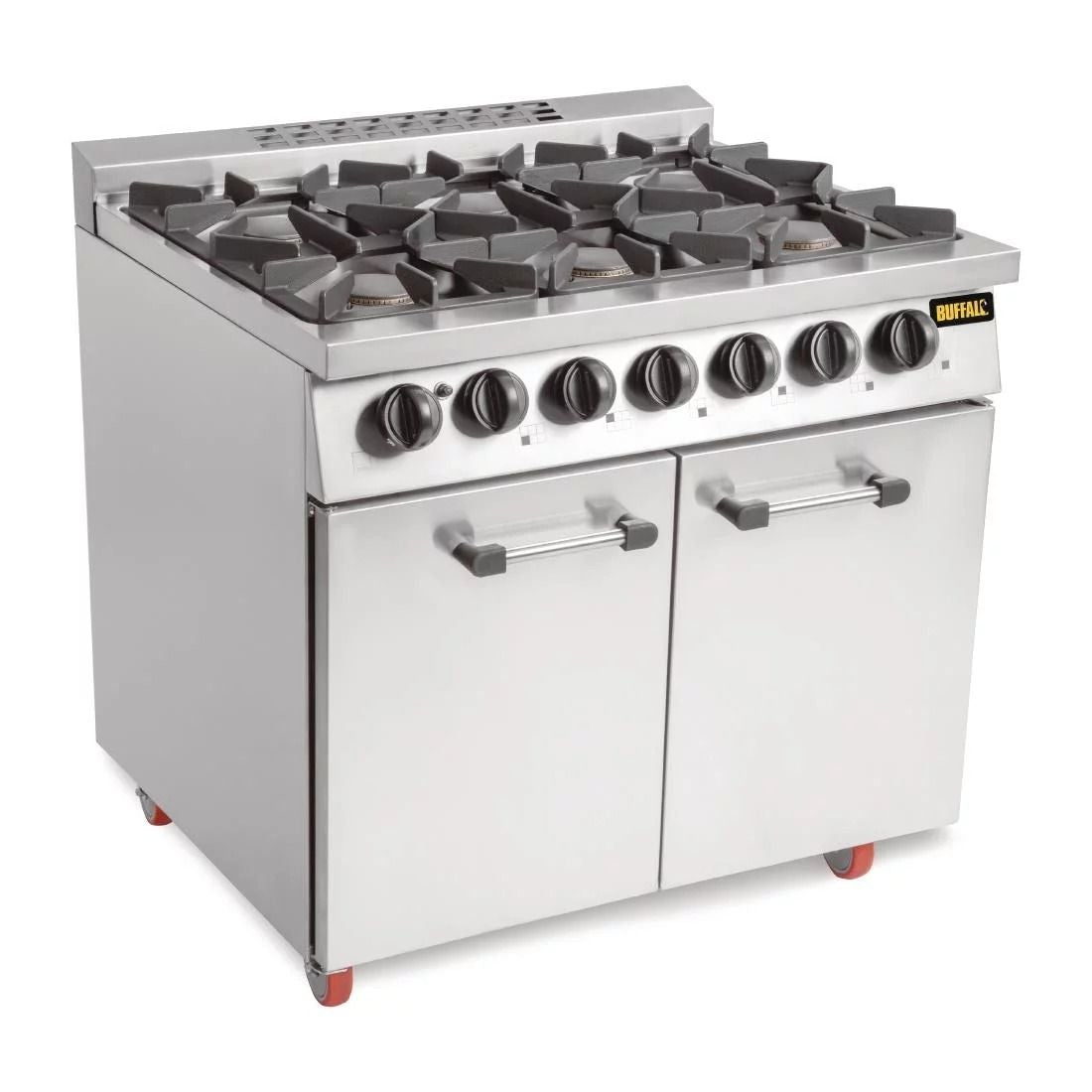Buffalo 6 Burner Oven Range with Castors - CT253 4 & 6 Burner Ovens Buffalo