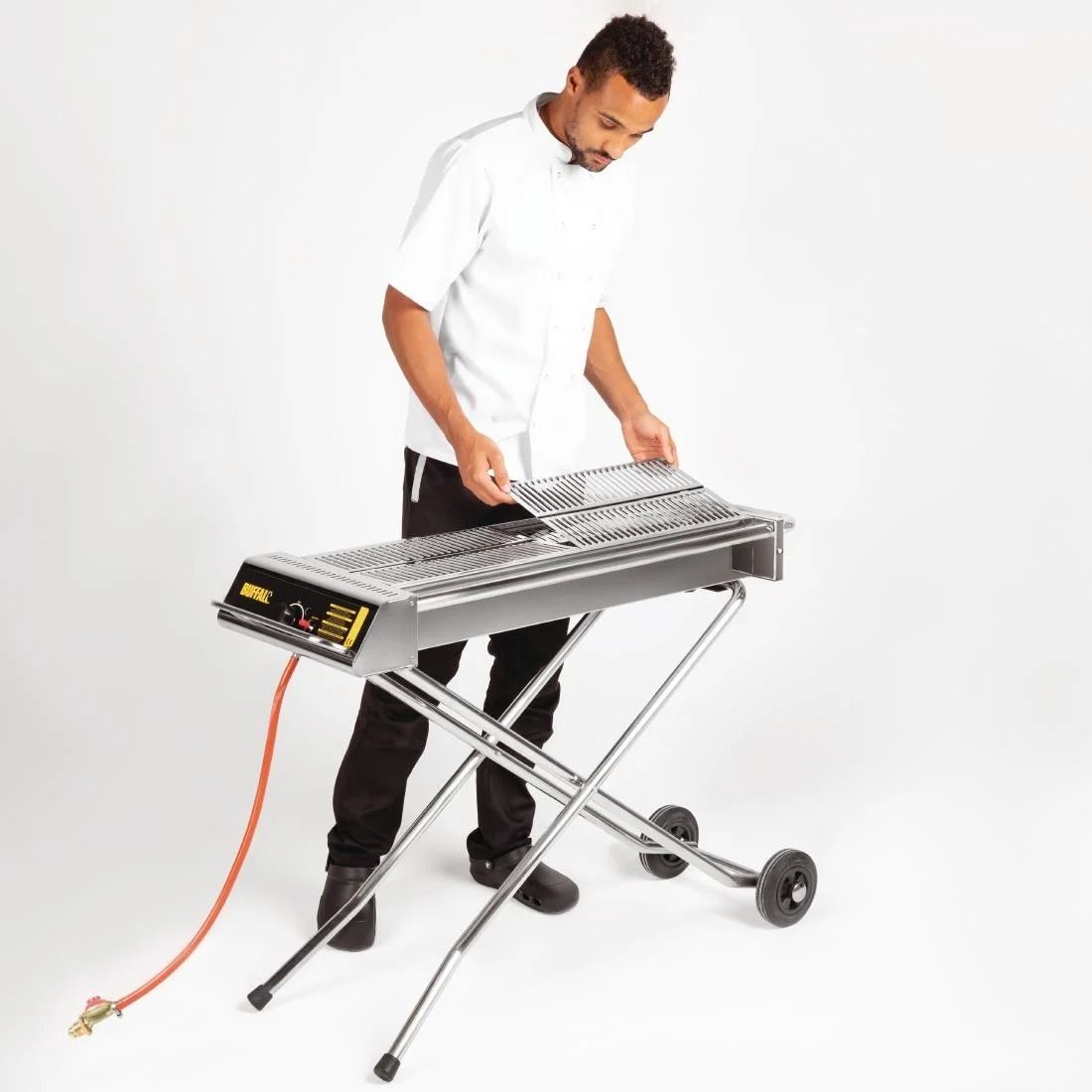 Buffalo Folding Propane Gas Barbecue on Wheels - P111 BBQ's & Outdoor Cooking Buffalo