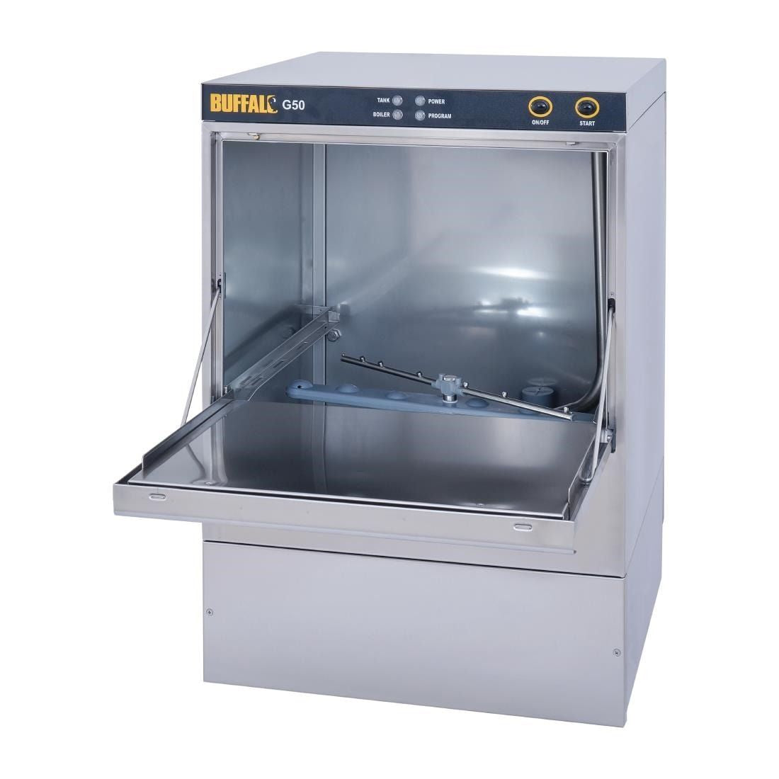 Buffalo G50 Undercounter Dishwasher with Drain Pump 500x500mm Baskets - DW468 Dishwashers Buffalo