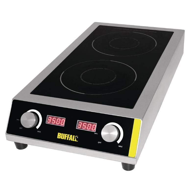 Buffalo Heavy Duty Electric Double Induction Hob - GF239 Induction Hobs Buffalo