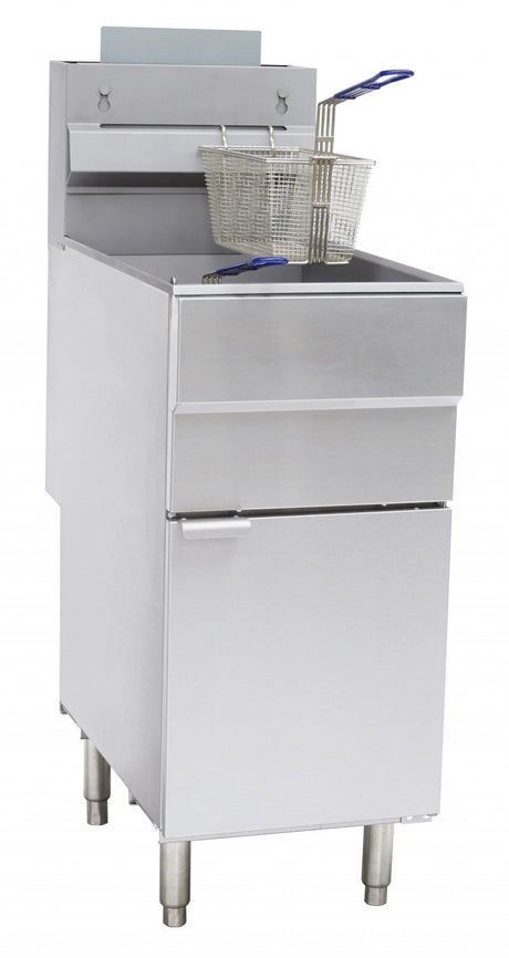 Chefsrange Single Tank Twin Basket Free Standing Gas Fryer 22 Litre - GF120 Freestanding Gas Fyers Chefsrange