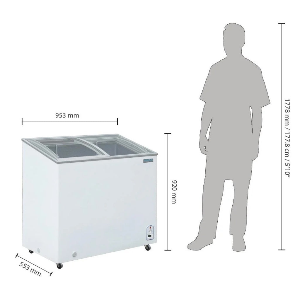 Polar G-Series Display Chest Freezer 200Ltr - GM498 Display Chest Freezers Polar   