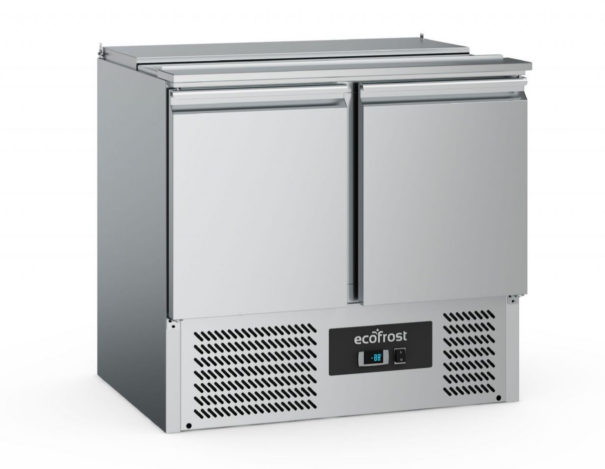 Combisteel Ecofrost 2 Door Stainless Steel Saladette Fridge 240Ltr - 7950.5050 Pizza Prep Counters - 2 Door Combisteel