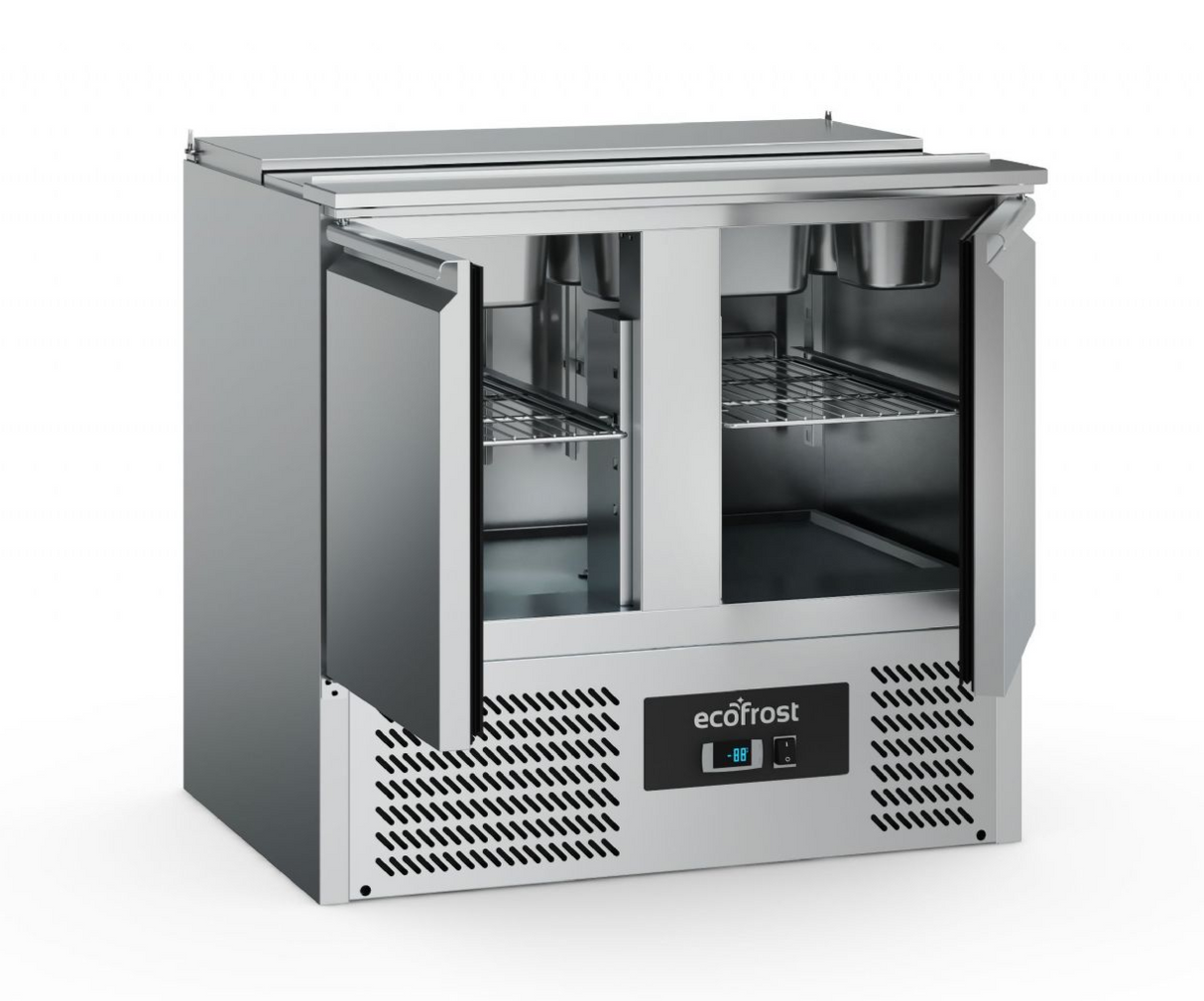 Combisteel Ecofrost 2 Door Stainless Steel Saladette Fridge 240Ltr - 7950.5050 Pizza Prep Counters - 2 Door Combisteel