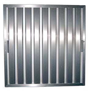 Combisteel Stainless Steel Labyrinth Canopy Hood Grease Baffle Filter 495x495x25 - 7213.0030 Stainless Steel Canopy Baffle Filters Combisteel   