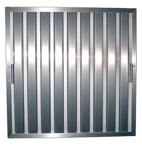 Combisteel Stainless Steel Labyrinth Canopy Hood Grease Baffle Filter 480x450x25 - 7213.0040 Stainless Steel Canopy Baffle Filters Combisteel   