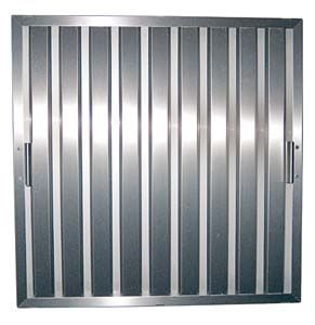 Combisteel Stainless Steel Labyrinth Canopy Hood Grease Baffle Filter 344x356x25 - 7227.1000 Stainless Steel Canopy Baffle Filters Combisteel