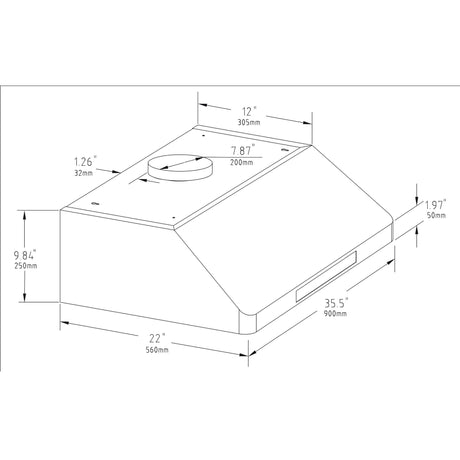 Combisteel Deep Extraction Hood 900mm Wide With Motor, Filters & LED Lights -  7227.0005 Kitchen Canopies & Cooker Hoods Combisteel
