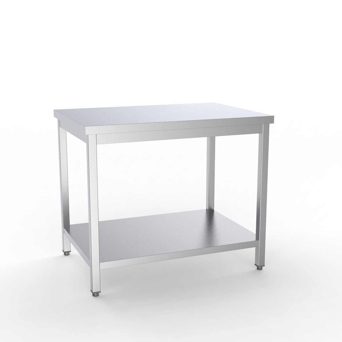 Combisteel Full 430 Stainless Steel 600 Line Worktable With Shelf 1200mm Wide - 7333.0066 Stainless Steel Centre Tables Combisteel