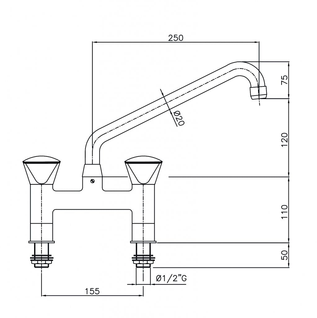 Combisteel Mixer Faucet Tap - 7212.0020 Mixer Taps Combisteel   