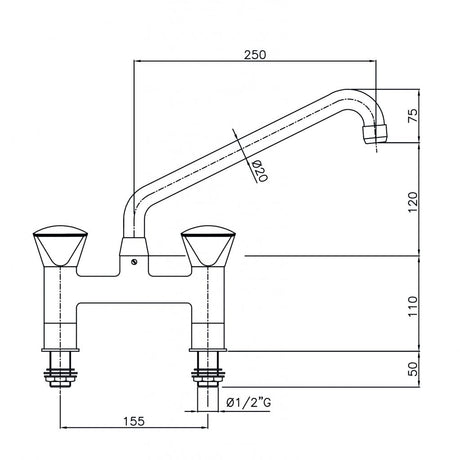 Combisteel Mixer Faucet Tap - 7212.0020 Mixer Taps Combisteel   