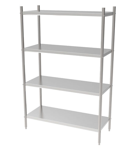 Combisteel Solid Shelving System 1200mm Wide Flat Pack - 7490.0245 Chrome Wire Shelving and Racking Combisteel   