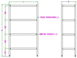Combisteel Solid Shelving System 900mm Wide Flat Pack - 7490.0235 Chrome Wire Shelving and Racking Combisteel   