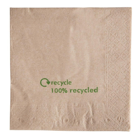 Compostable Kraft Lunch Napkins 330mm (Pack of 2000) - GH031 Paper Napkins Non Branded   