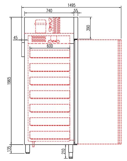 Coreco AP-1002 Double Door Refrigerated Fish Storage Cabinet 1330 Litres - AP-1002 Fish Fridges Coreco