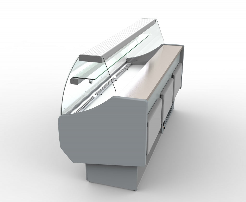 Coreco Refrigerated Curved Glass Serveover 2525mm - CVED-8-25-C Standard Serve Over Counters Coreco