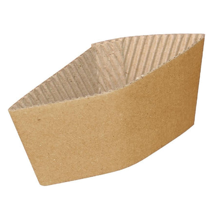 Corrugated Cup Sleeves for 8oz Cup (Pack of 1000) - GD328 Cup Holders & Stirrers Non Branded   