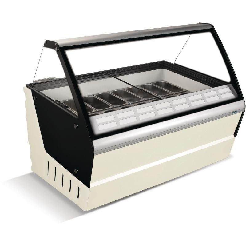 Crystal Optimus 16 Pan Ice Cream Display Counter - OPTIMUS16 CK647 Ice Cream Display Freezers Crystal
