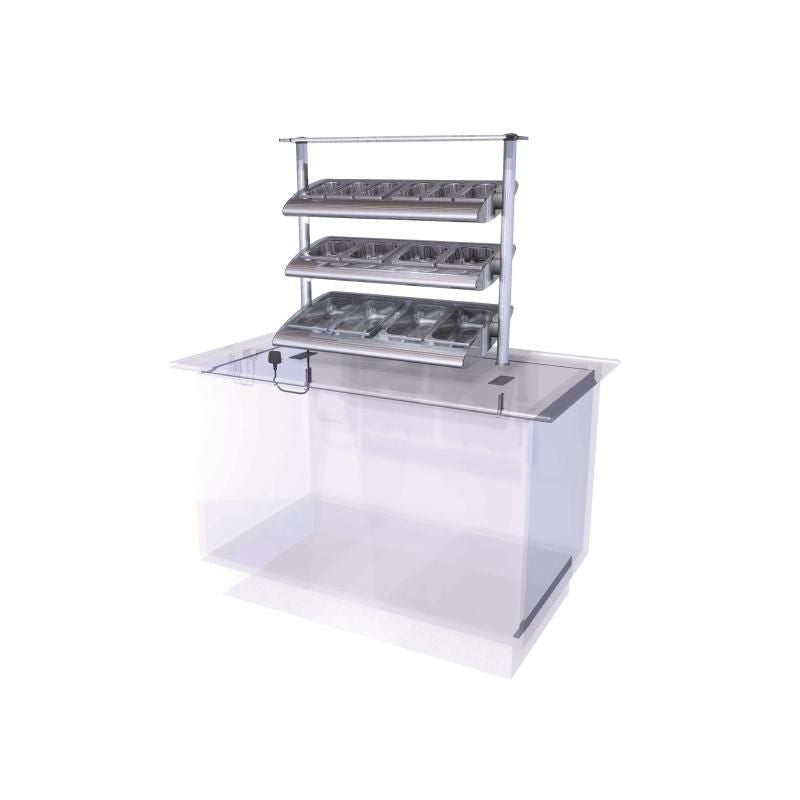 Designline Drop In Ambient Cutlery/Condiment Unit CCU2 - CW604 Ambient Display Units Designline