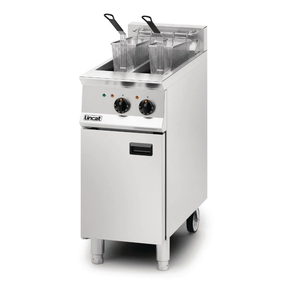 Lincat Opus 800 Twin Tank Twin Basket Free Standing Electric Fryer OE8105 Freestanding Electric Fryers Lincat