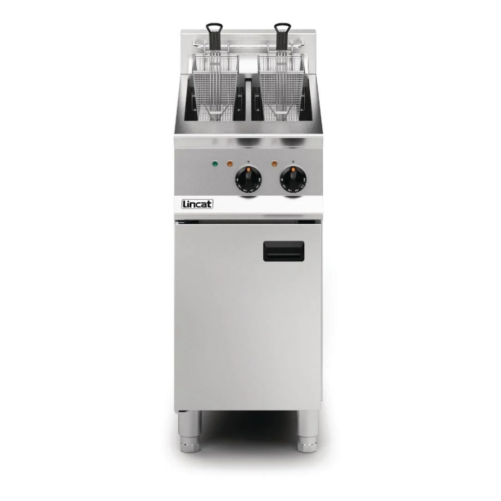 Lincat Opus 800 Twin Tank Twin Basket Free Standing Electric Fryer OE8105 Freestanding Electric Fryers Lincat