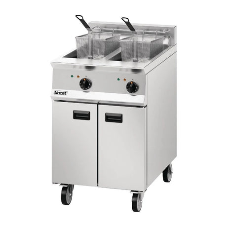Lincat Opus 800 Twin Tank Twin Basket Free Standing Electric Fryer OE8113 - DM526 Freestanding Electric Fryers Lincat