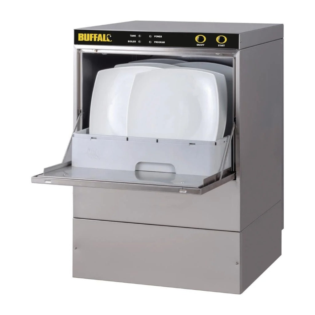 Buffalo 500mm Commercial Dishwasher with Drain Pump D50 - DW319 Dishwashers Buffalo