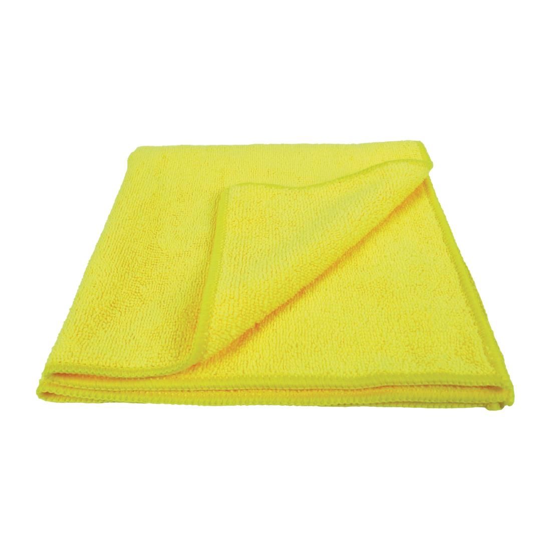 EcoTech Microfibre Cloths Yellow (Pack of 10) - FA218 Microfibre & Polishing Cloths EcoTech